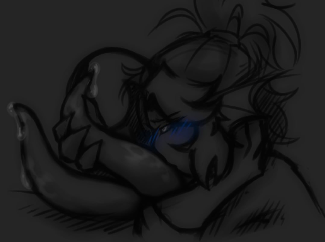 2 penises, 2boys, 2monsters, big cock, blue blush, blush, blush lines, blushing male, cock, cock out, digital art, digital drawing, digital drawing (artwork), digital media, digital media (artwork), diphallia, diphallism, duo, duo focus, ear fins, faceless character, faceless male, gay, gray background, grey background, greyscale, hair tied, hair up, hand on penis, lure (anatomy), male, male focus, male monster, male only, male/male, merfolk, merman, monster, monster boy, monster cock, monster male, monster on monster, monster penis, mostly greyscale, multi genitalia, multi penis, non-human, nonhuman, one color background, penis, penis out, precum, prehensile penis, pressure (roblox), roblox, roblox game, rpg zephir, sebastian solace, selfcest, simple background, solid color background, spot color, square crossover, touching penis, yaoi