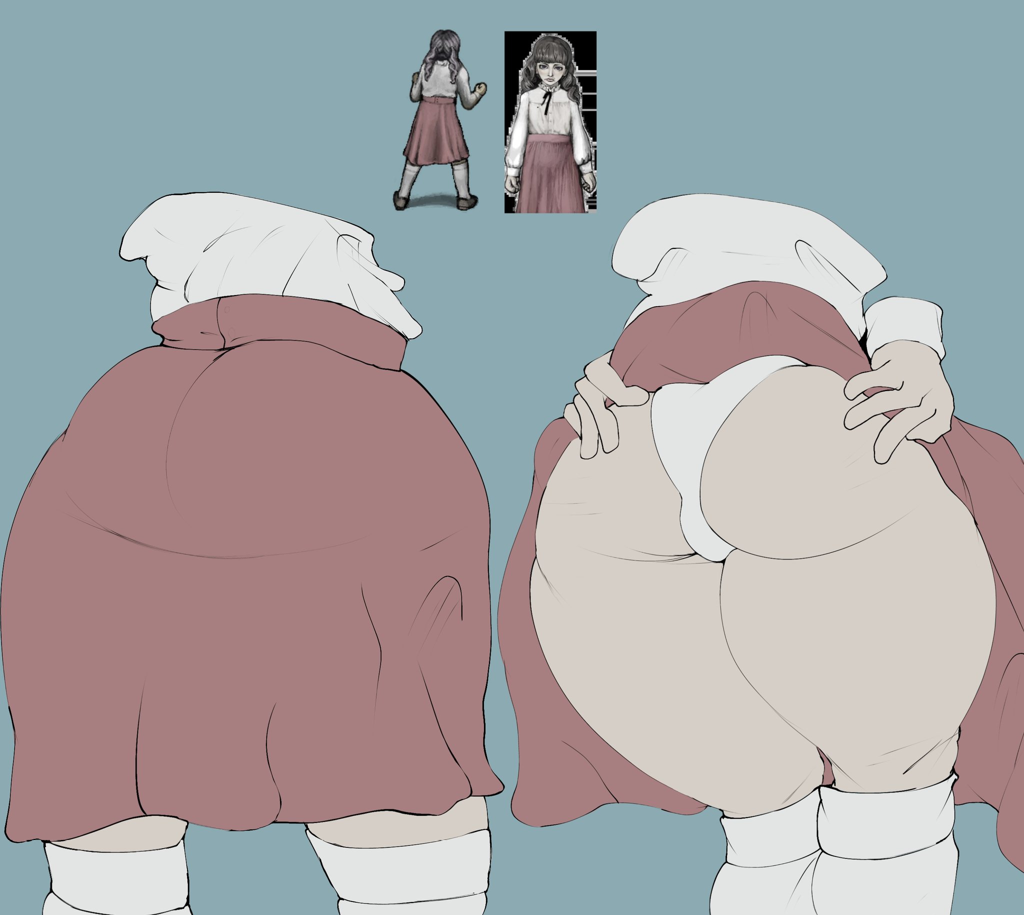 big ass, dickgirl, dickgirl only, fat ass, fear and hunger, fear and hunger: termina, marina (fear and hunger), srdaih8, srrosert (artist), thick thighs, transgender woman