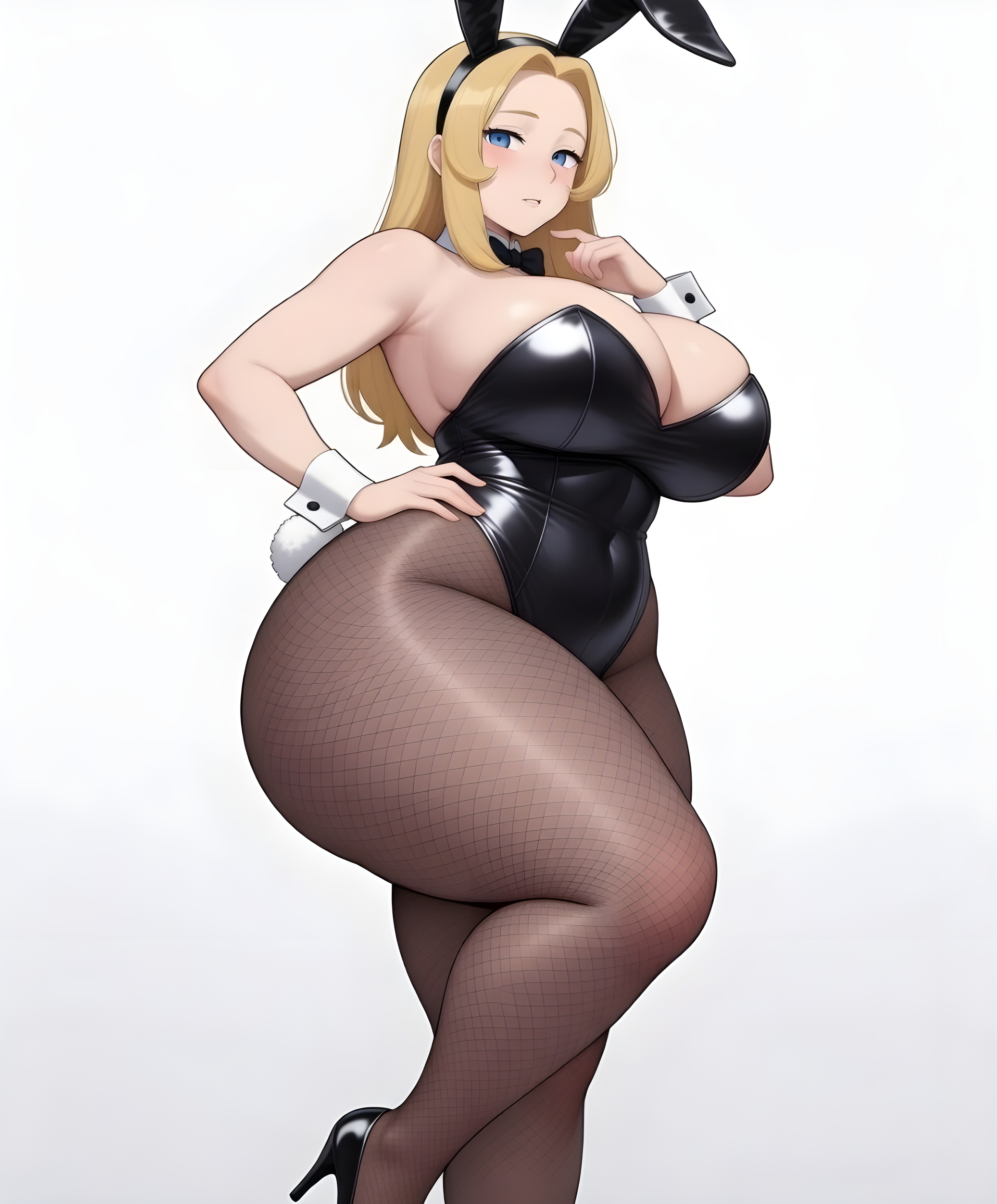 1female, 1girls, aged up, ai generated, big ass, big breasts, big butt, blonde hair, brasil louco, bubble ass, bubble butt, bunny ears, bunnysuit, clothed, clothed female, curvaceous, curvy, curvy body, curvy figure, dominant, dominant female, female, female only, front view, full body, fully clothed, high heels, huge breasts, looking at viewer, maria robotnik, mature, mature body, mature female, seducing, seducing viewer, seductive, seductive look, seductive smile, sega, sexy, sexy body, sexy pose, simple background, solo, solo female, solo focus, sonic (series), sonic the hedgehog (series), tagme, teen, teen girl, teenage girl, teenager, thick ass, thick body, thick butt, thick thighs, voluptuous, voluptuous body, voluptuous female, white background