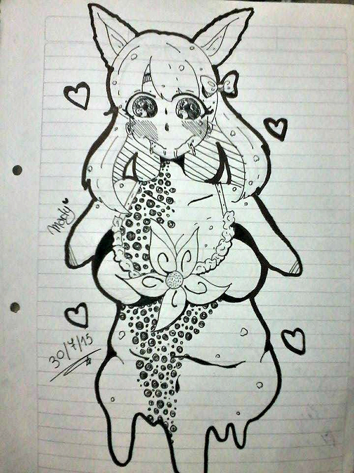 amputee art bikini chubby drooling flower heart kitsune tagme traditional traditional_media_(artwork) trypophobia