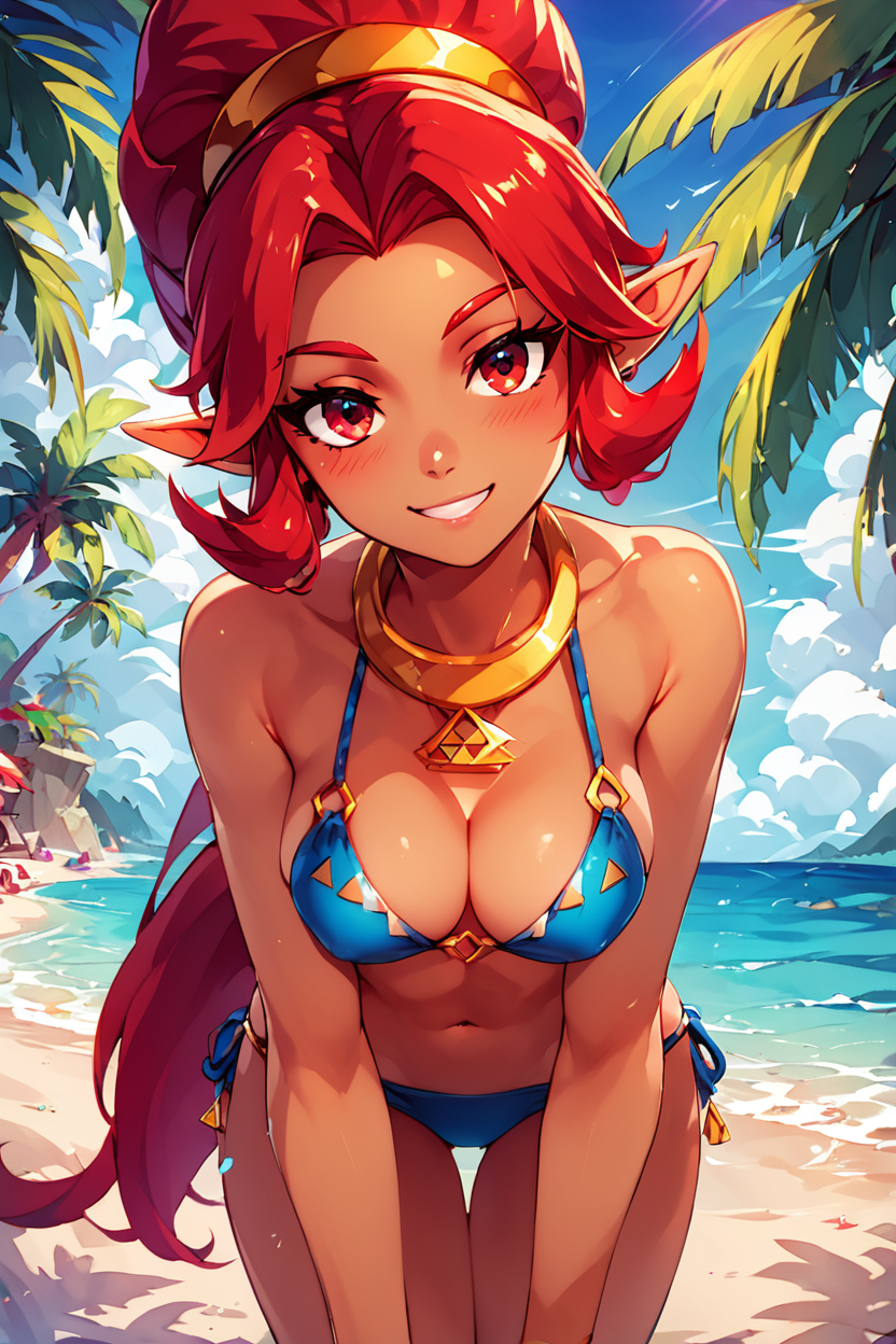 1girls ai_generated bikini capcom citronlegacy civitai dark-skinned_female dark_skin dark_skinned_female din elf elf_ears elf_female elf_girl female female_focus female_only long_hair more_at_source nintendo oracle_of_seasons pointy_ears red_eyes red_hair tagme the_legend_of_zelda the_legend_of_zelda:_oracle_of_seasons thigh_gap