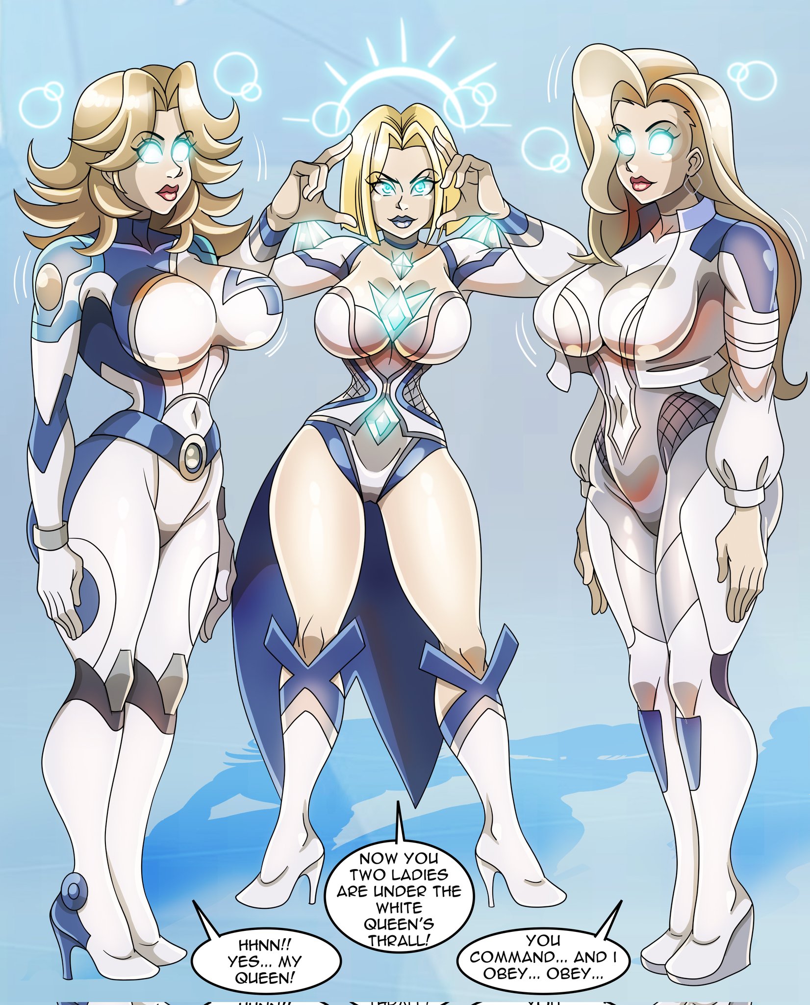2d, 3girls, ass, big ass, big breasts, big thighs, blonde female, blonde hair, blue lipstick, bob cut, breasts, cloak and dagger, clothed, clothed female, curvaceous, curvy, curvy figure, dagger (marvel rivals), dagger (marvel), digital media (artwork), emma frost, emma frost (marvel rivals), fantastic four, female, hellfire club, hips, hourglass figure, huge ass, huge breasts, huge thighs, invisible woman, invisible woman (marvel rivals), large ass, large breasts, large thighs, legs, marvel, marvel comics, marvel rivals, mutant, mutant (marvel), slim waist, sue richards, sue storm, tandy bowen, thick, thick hips, thick legs, thick thighs, thighs, voluptuous, waist, white queen, wide hips, wide thighs, x-men, zorro-zero