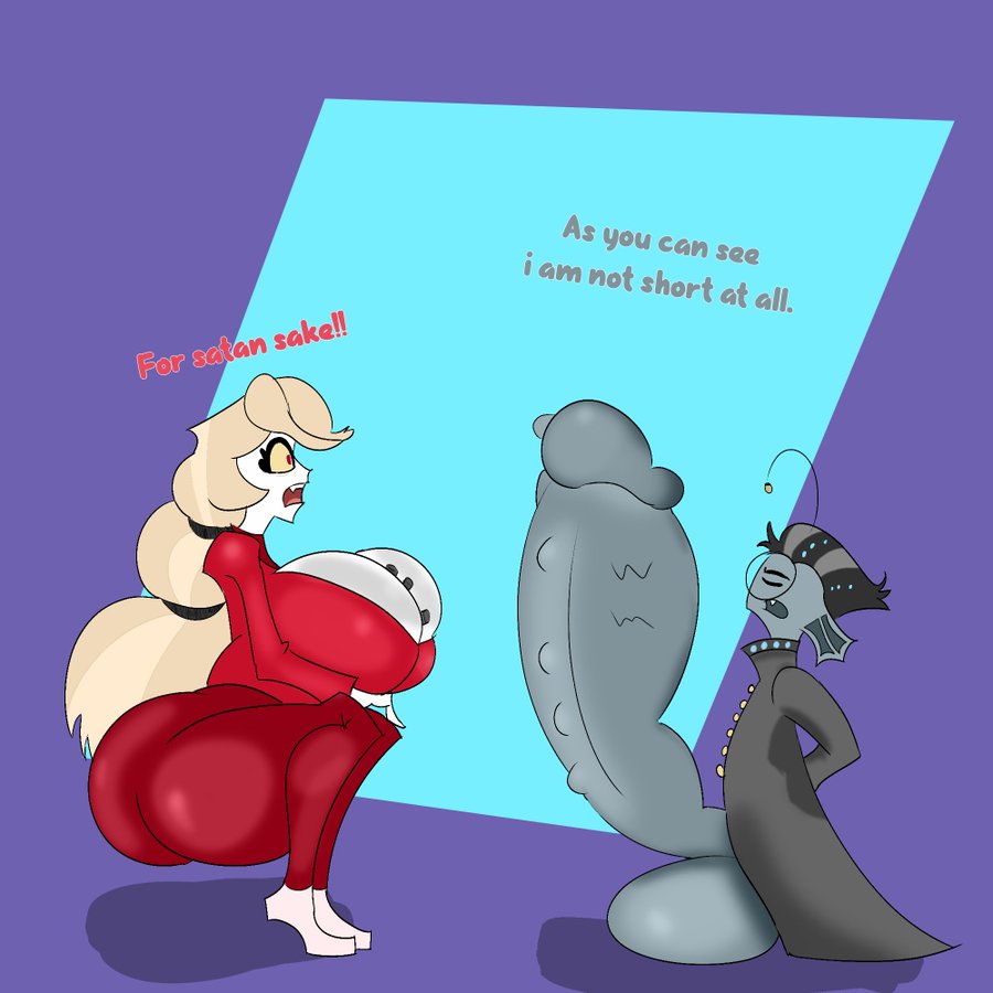 background baxter_(hazbin_hotel) big_ass big_breasts cartoony charlie_morningstar_(hazbin_hotel) color hazbin_hotel huge_ass huge_breasts huge_butt huge_thighs small_but_hung toony vivienne_medrano vivziepop