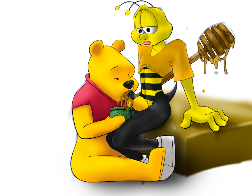 2_fingers 2boys 4_fingers anthro blowjob buzz crossover disney furry gay honey literature male_only mascot penis pooh_bear public_domain smooth_skin stinger winnie_the_pooh_(franchise) yaoi