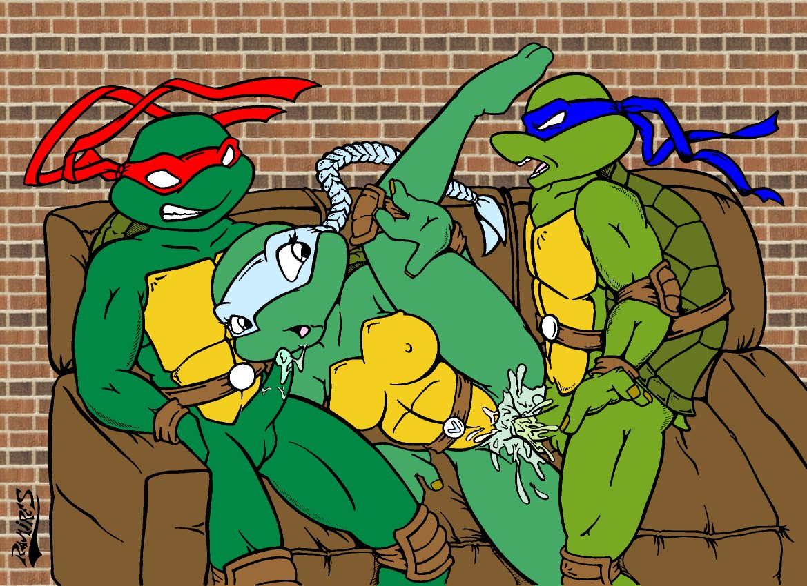 2boys female furry furry_only leonardo ninja_turtles:_the_next_mutation ramires raphael straight_hair teenage_mutant_ninja_turtles venus_de_milo