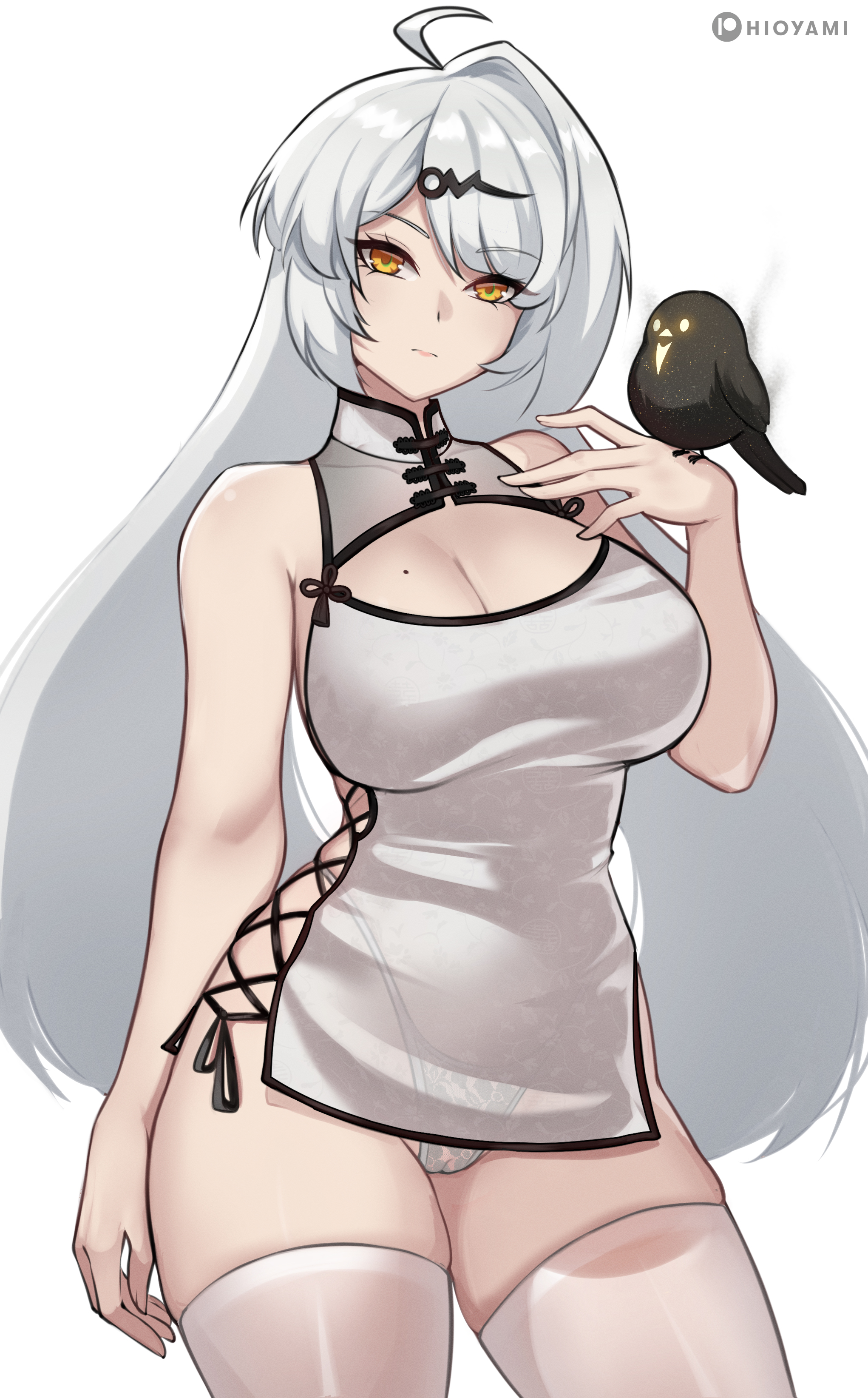 big breasts, breasts, curvaceous, curvy, curvy female, female, female focus, hioyami, huge breasts, large breasts, light skin, light-skinned female, slim waist, solo female, thick thighs, thighs, yixuan (zenless zone zero), zenless zone zero