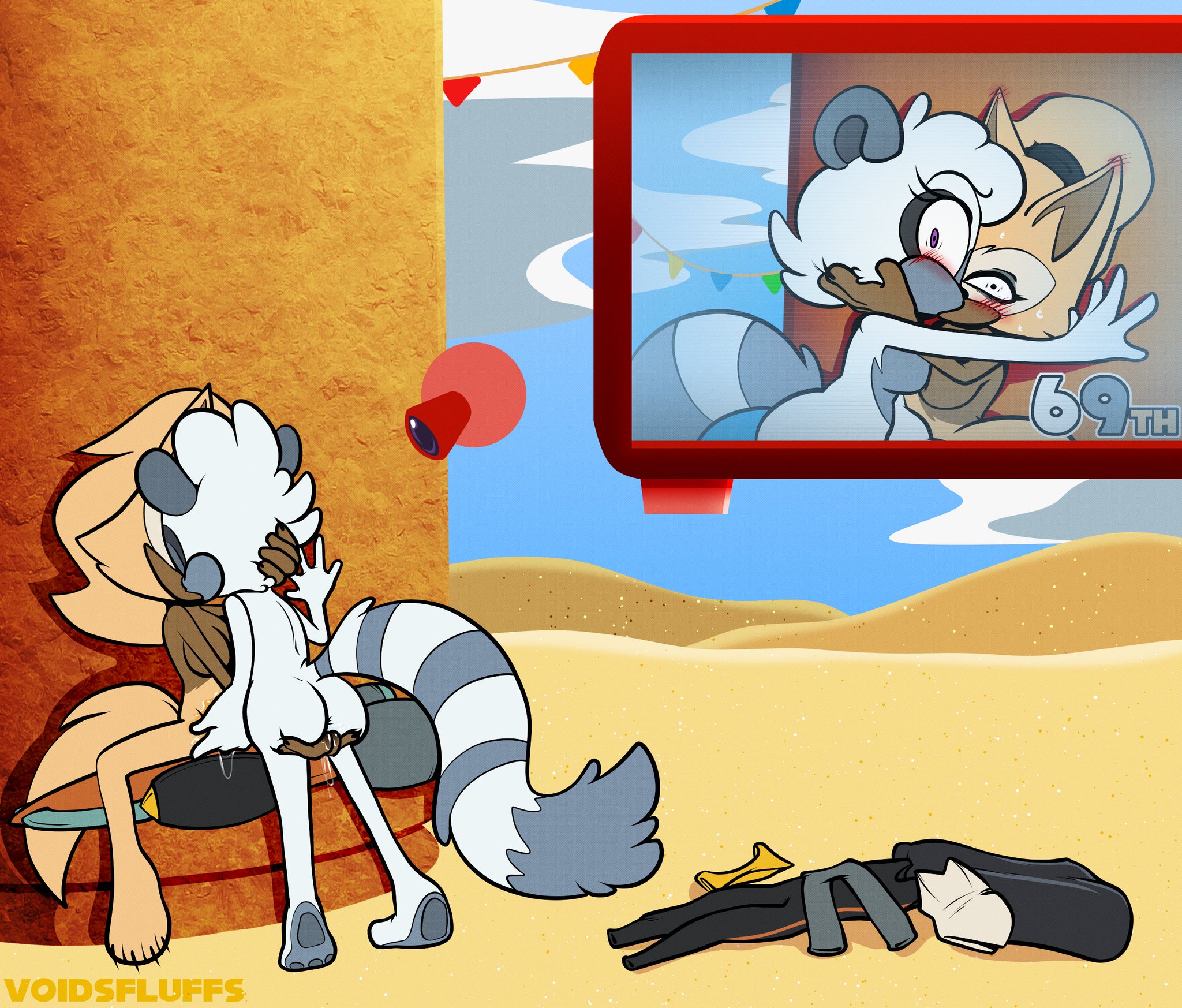 2girls, anus, ass, breasts, embarrassed, embarrassed female, embarrassed nude female, female, lesbian kiss, lesbians, nude, sketch, sonic (series), sonic the hedgehog (series), tagme, tangle the lemur, voidsdroids, whisper the wolf, yuri