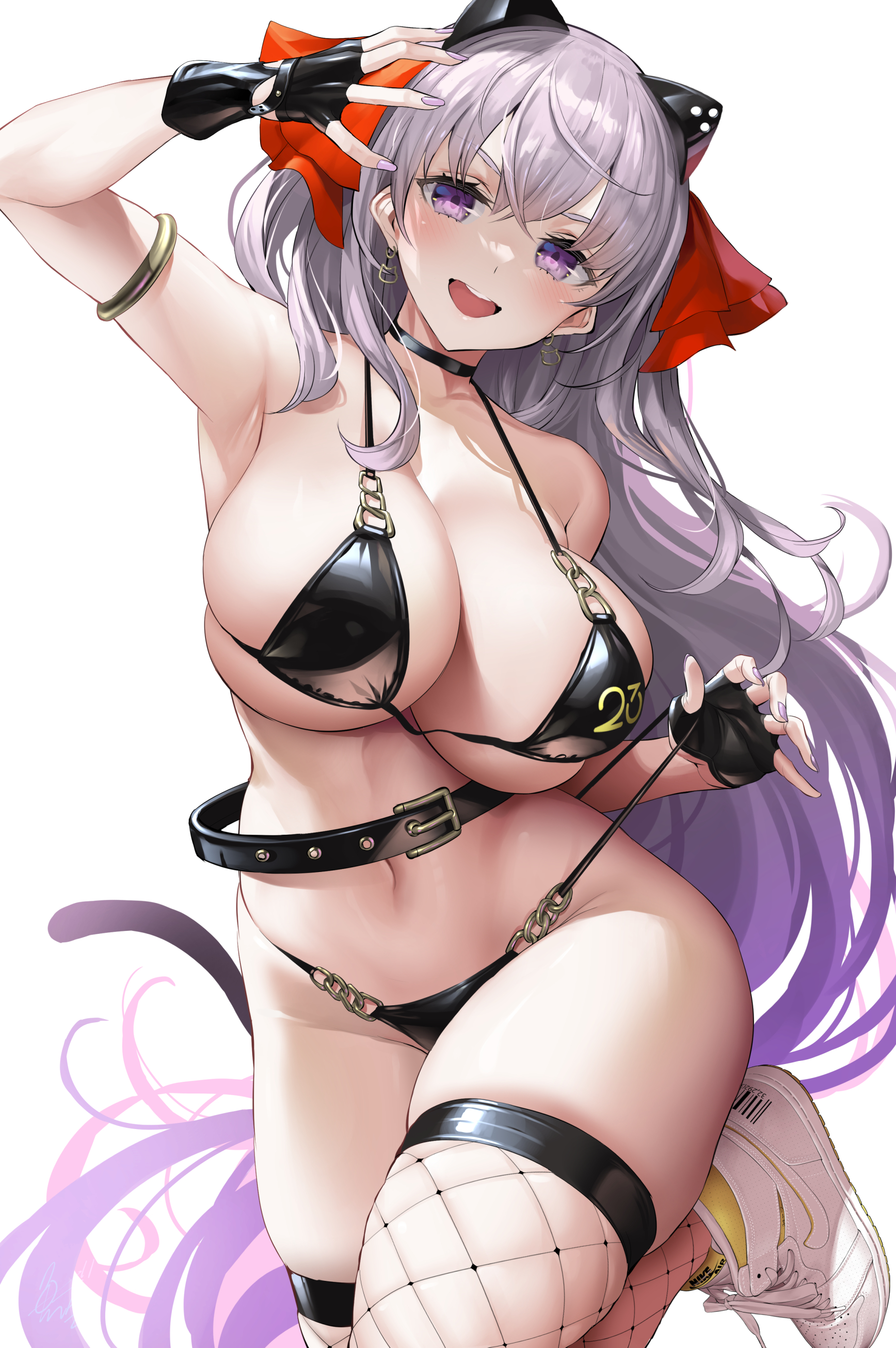 1girls, bb (fate), breasts, fate (series), fate/grand order, female, hi res, hips, huge breasts, light skin, light-skinned female, long hair, purple eyes, purple hair, thick thighs, thighs, uo denim, wide hips