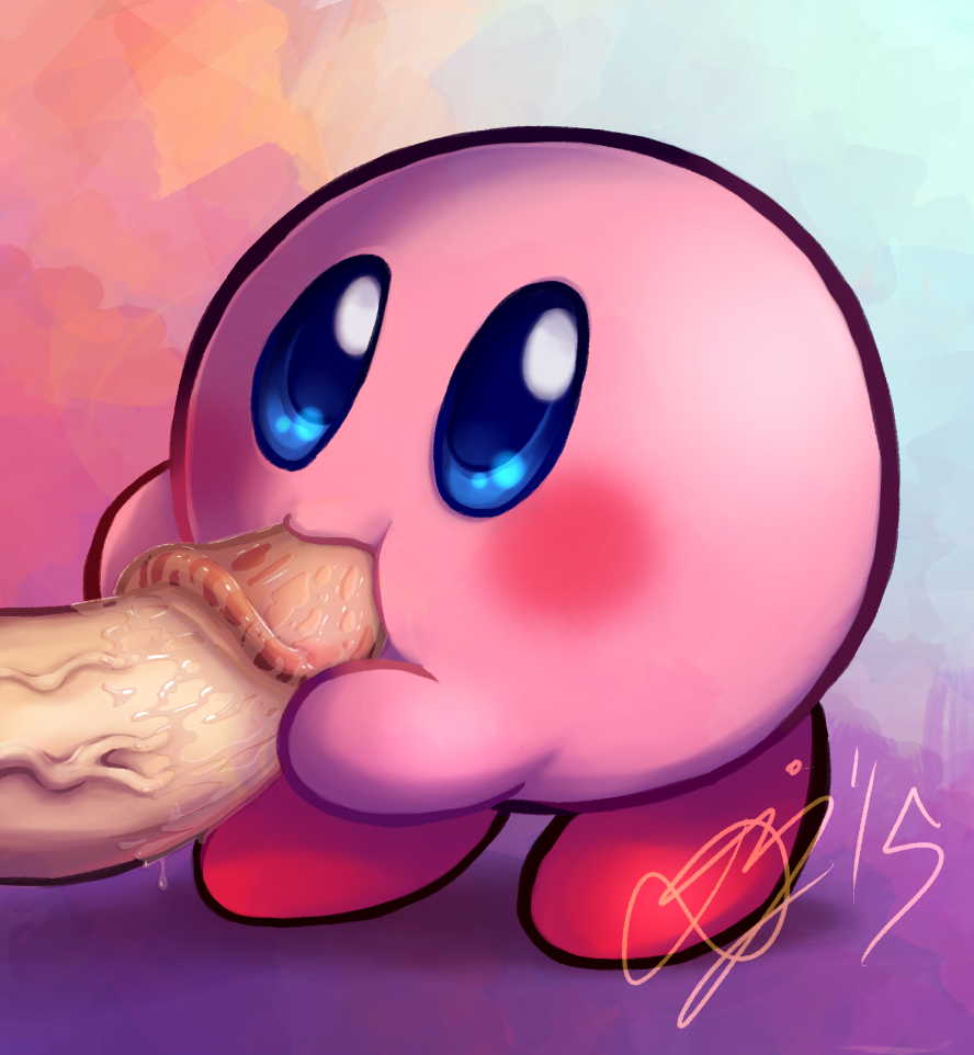 2015 blue_eyes blush dalprons duo fellatio human kirby kirby_(series) male mammal nintendo oral penis saliva sex signature video_games