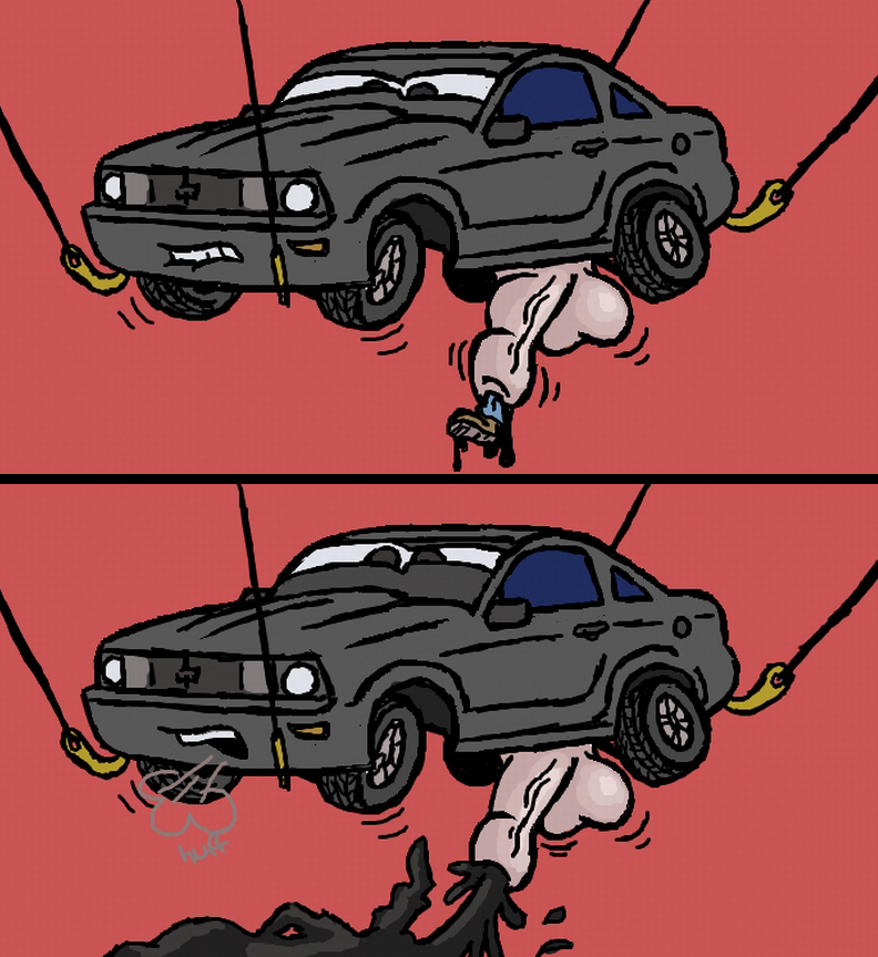 biting_lip black_eyes car cars_(film) cock_vore comic disney gay insertion machine male male_only male_urethral_insertion non-human oil open_mouth penetration penis pixar tires urethral urethral_insertion urethral_penetration vore what yaoi