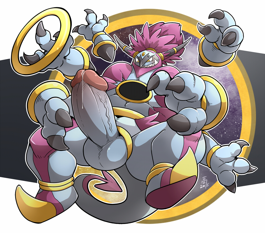 balls erection feral hoopa hoopa_(unbound) humanoid_penis legendary_pokemon male male_only nintendo penis pokemon solo takataka vein video_games