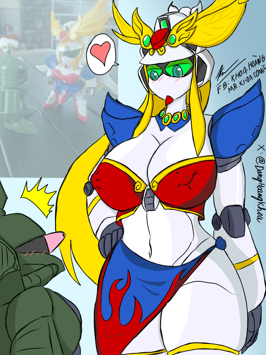 big_breasts bigger_female creatork gundam gynoid huge_boobs huge_breasts nobel_gundam robot robot_girl sd_gundam sd_gundam_sangokuden shukuyuu_gundam