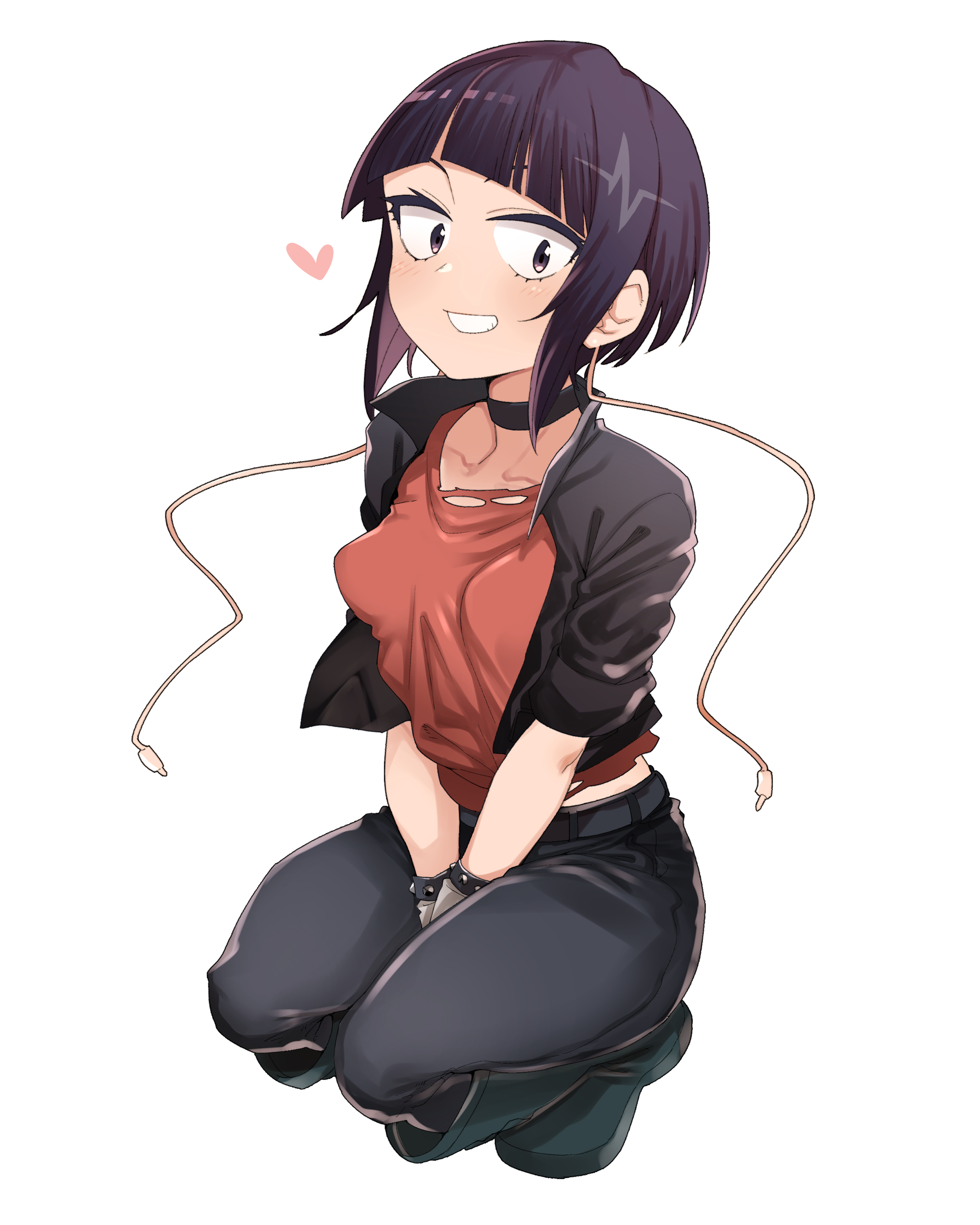 1girls, female, fully clothed, georugu13, hi res, kyoka jiro, my hero academia, purple hair, purple-haired female, tagme