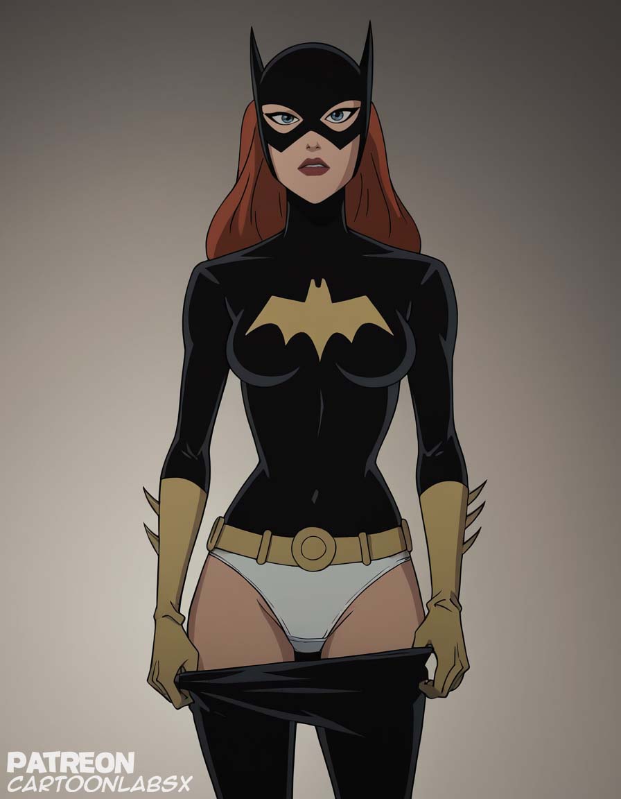 artoony barbara_gordon batgirl batgirl_(the_killing_joke) batman:_the_killing_joke batman_(series) dc dc_comics female female_only grabbing heroine naked nude nude_female panties panties_around_leg panties_aside panties_down panties_removed pulling pulling_clothing pulling_down_pants pulling_panties stripping taking_clothes_off taking_off_panties