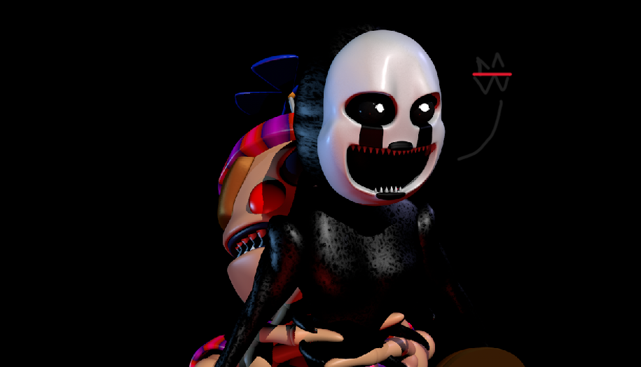 3d balloon_boy balloon_boy_(fnaf) blush c4d cinema4d five_nights_at_freddy's five_nights_at_freddy's_4 heart marionette marionette_(fnaf) moaning_in_pleasure nightmare_balloon_boy nightmarionne nightmarionne_(fnaf) sex tagme