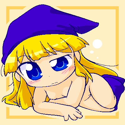 blonde_hair blue_eyes blush boots breasts chibi compile female hat long_hair madou_monogatari nipples nude pussy puyo_puyo sega shino_(pixiv) sinogo solo tagme uncensored witch witch_(puyo_puyo) witch_hat