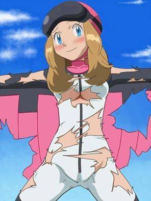 1girls alternate_outfit blush breasts cameltoe cleavage clothing_damage female female_only flight_suit fly human human_only large_breasts nintendo pokemon pokemon_xy serena_(pokemon) sky sky_trainer_(pokemon) underboob wingsuit