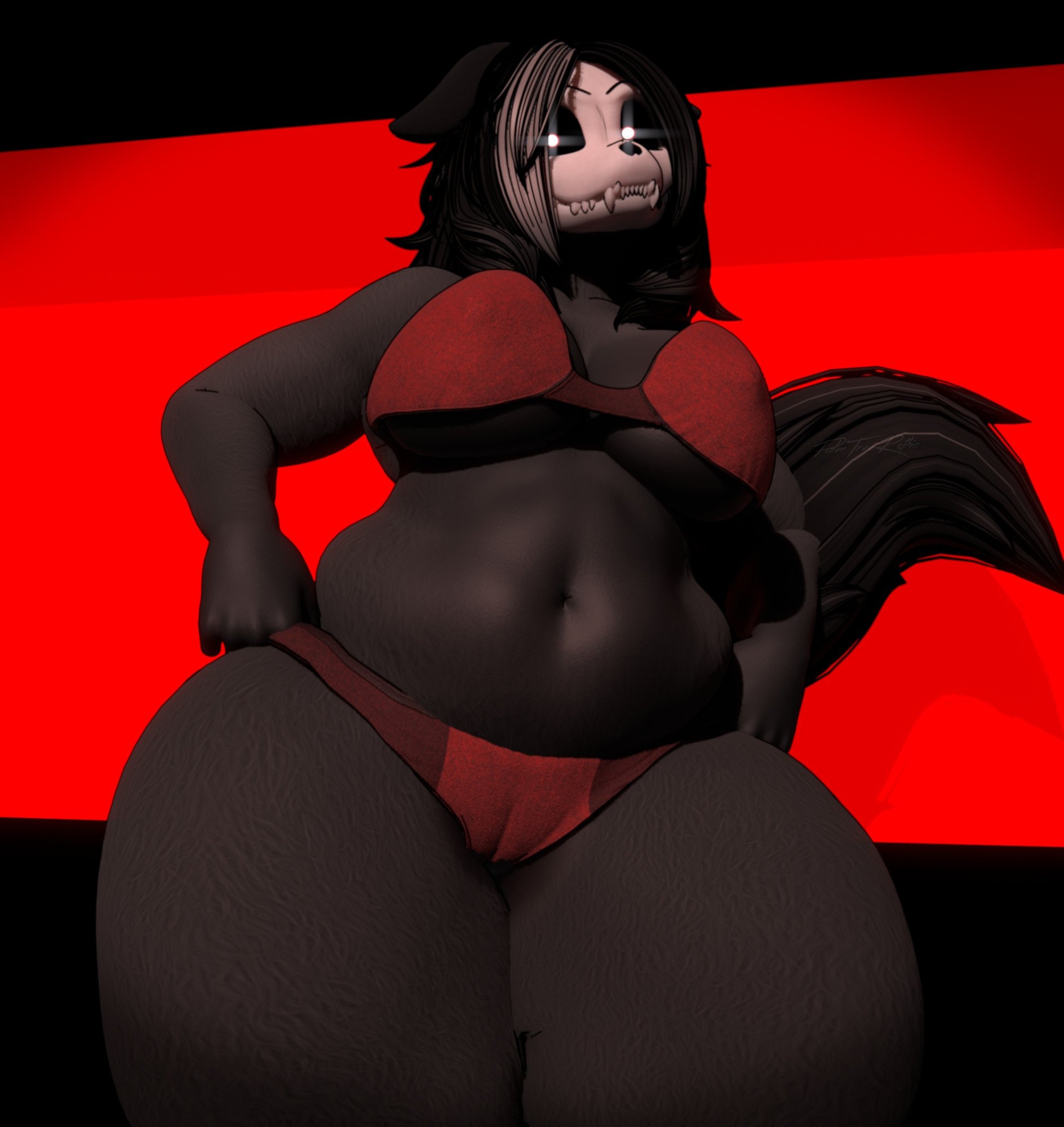 1girls, 3d, big breasts, looking at viewer, mal0, malo, scp foundation, scp-1471, scp-1471-a, skull head, solo, steamybroth, thick thighs