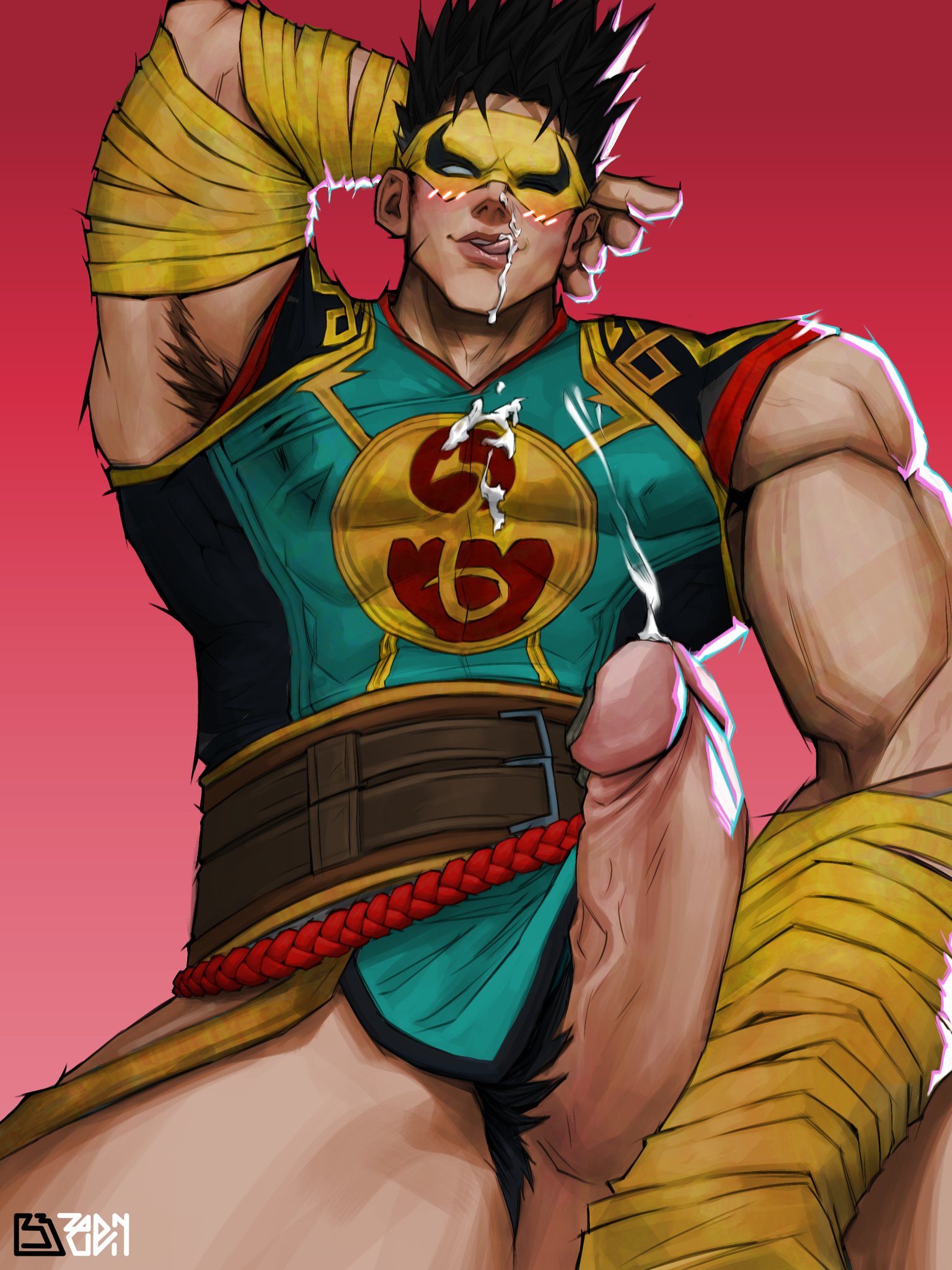 b3zeen, bara, big cock, big dick, big penis, boner, cock, cum, cumming, dick, erection, hairy armpits, huge cock, iron fist, iron fist (marvel rivals), lin lie, male, male only, marvel, marvel rivals, muscular, muscular male, penis, solo, thick cock, thick dick, thick penis