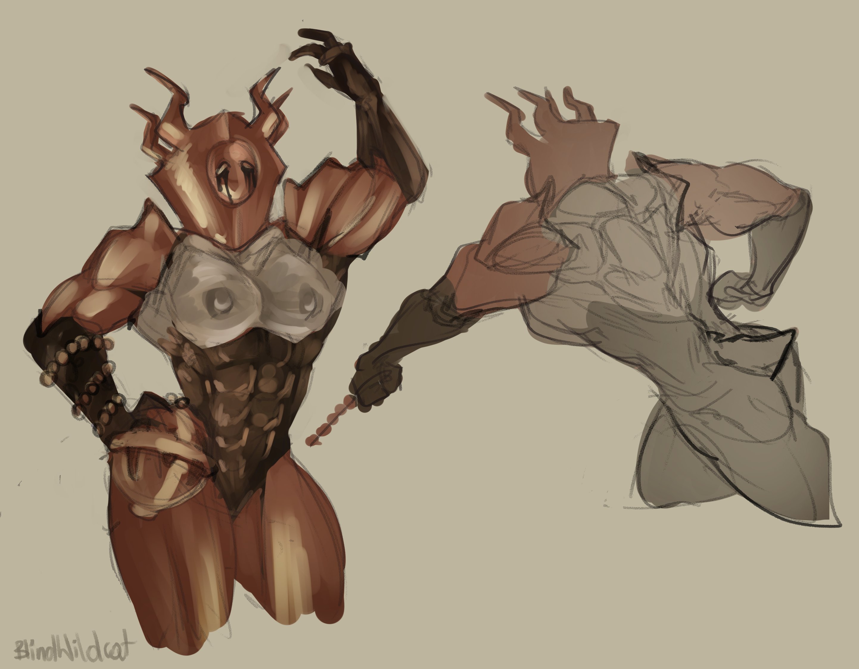 1girls, 2025, abs, armor, big breasts, blindwildcat, breasts, chains, cleavage, female, helmet, hi res, hollow knight, hollow knight: silksong, horns, last judge, mask, masked, masked female, muscular, muscular female, silksong, six pack, thick thighs, thighs, thurible, weapon