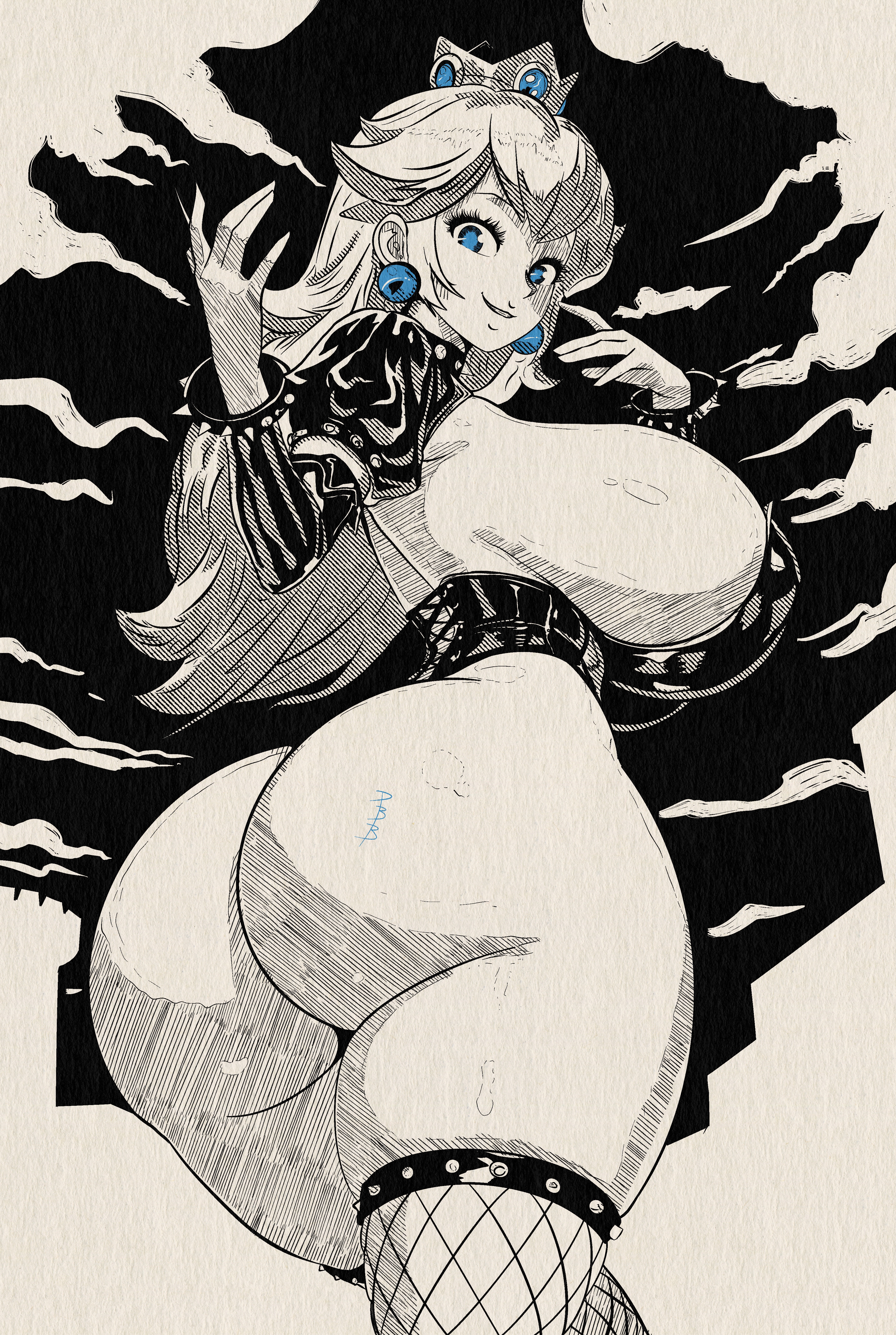 1girls, alternate costume, artist request, ass, big ass, big breasts, blue eyes, breasts, busty, fat ass, female, female only, from below, highres, huge ass, large breasts, legs, leotard, long hair, looking at viewer, looking back, mario (series), nintendo, parted lips, pose, posing, princess, princess peach, seductive, seductive look, seductive smile, sensual, sexy, sexy pose, sideboob, smile, solo, teeth, thick thighs, thighs, thong leotard, voluptuous