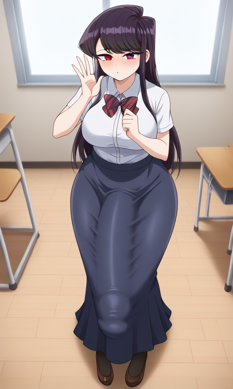 ai_generated big_penis futa_only futanari komi-san_wa_komyushou_desu solo_futa tagme