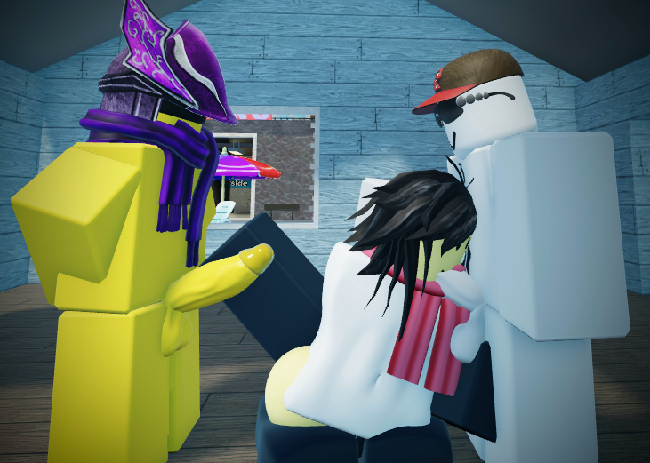 2boys1girl bl4ckjacket blowjob bonditu_(bl4ckjacket) forced_oral oral oral_rape phantabulous_(bl4ckjacket) rape roblox roblox_studio robloxian scarf stroking_cock stroking_penis tagme