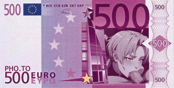 ai_generated blonde_hair blowjob femboy male male_focus male_only money mushoku_tensei oral pubic_hair rudeus_greyrat