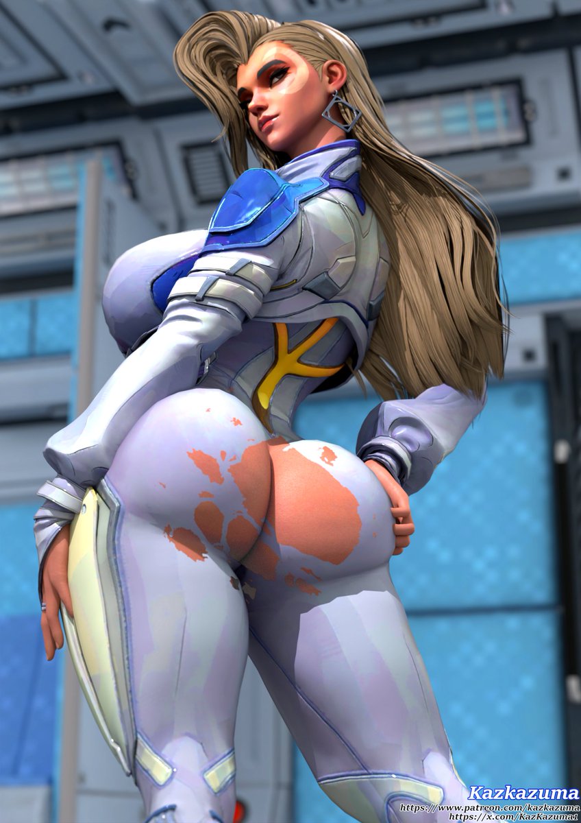 1girls 3d ass ass_focus back_pose back_view big_ass big_breasts blonde_hair breasts cloak_and_dagger dagger_(marvel) dagger_(marvel_rivals) female female_only hair kazkazuma large_breasts long_hair marvel marvel_rivals tandy_bowen thick_thighs wide_hips