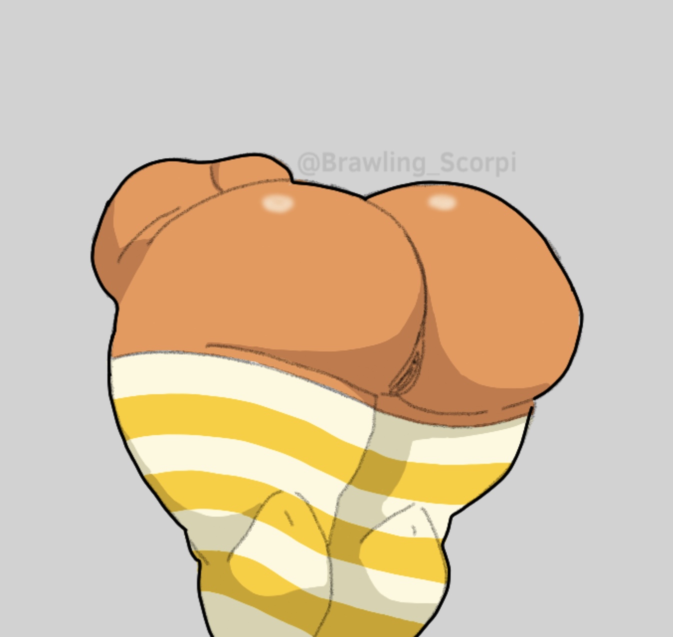 ass, ass focus, big ass, brawl stars, brawling scorpi, female, mandy (brawl stars), pussy, thick thighs, thighhighs, vagina