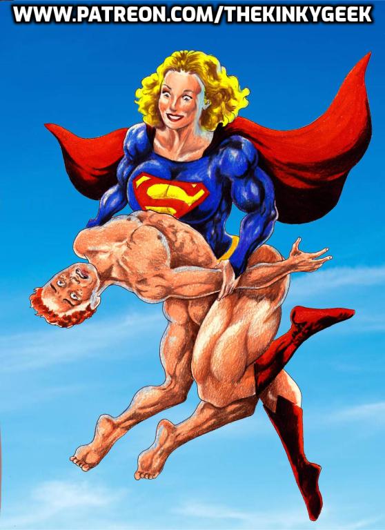 amazon dc dc_comics dracowhip female_bodybuilder femalemuscle femdom jimmy_olsen larger_female lezdom muscular_female reverse_rape snu-snu supergirl superman_(series)