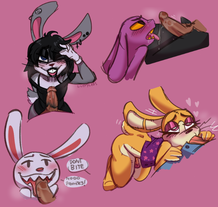 bimbo_goth_bugs black_hair black_lips black_lipstick blowjob bugs_bunny bunny bunny_boy bunny_ears fellatio femboy femboy_focus fembugs_bunny five_nights_at_freddy's five_nights_at_freddy's:_help_wanted glitchtrap goth goth_boy jax_(the_amazing_digital_circus) lipstick lipstick_mark lipstick_on_penis lipstick_ring looney_tunes male male/male male_only male_pov max_(sam_and_max) multiple_boys oral penis pov purple_body purple_fur sam_and_max tagme the_amazing_digital_circus tw1nkd3m0n warner_brothers white_body white_fur yellow_body yellow_fur