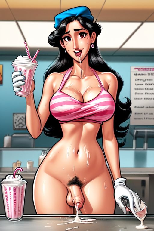 ai_generated barista black_hair cafe cashier cleavage cream crop_top cum cum_drip cum_in_container cum_in_cup cum_on_body cup curvy disha_patani drink drinking_cum drinking_glass drinking_straw earrings flaccid food food_play futanari gloves hat hourglass_figure ice_cream iced_latte_with_dick_milk messy milk milkshake perfect_body precum pubes public public_nudity resturant smoothie standing straw striped stripes tagme tan_body whipped_cream