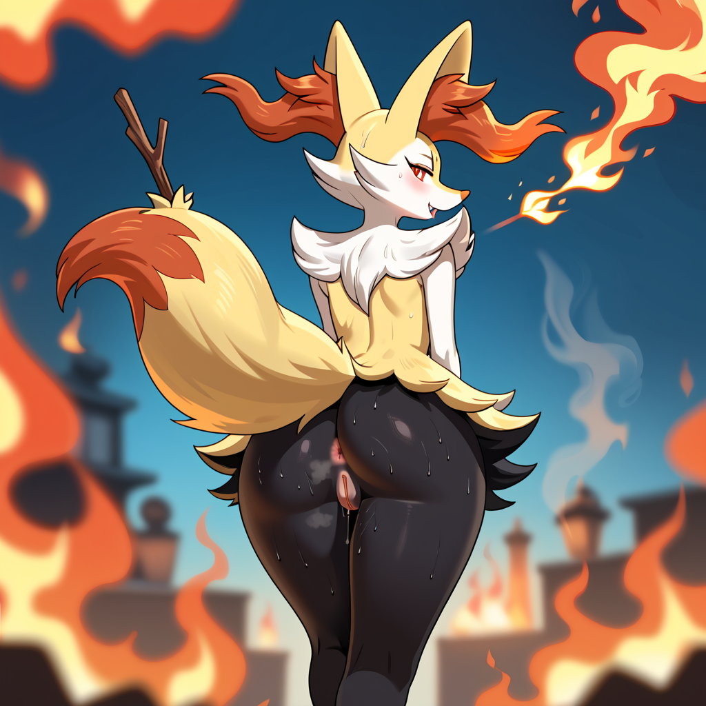 ai_generated anthro braixen ears elemental_creature estrus female female_only fire fox fox_ fox_girl furry heart heat lambai11 pheromone_breathing pheromones pokemon pokemon_(species) presenting_anus presenting_ass presenting_hindquarters presenting_pussy saliva saliva_trail steaming_body steamy_ass steamy_pussy sweat sweating vulpine vulpine_humanoid