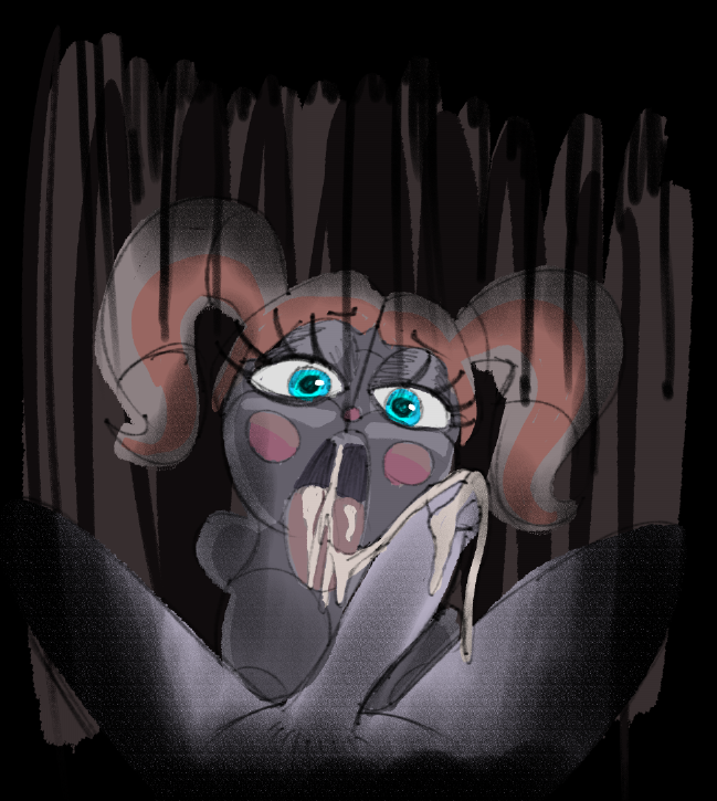 1boy 1girls after_oral areolae blue_eyes blush breasts bunibelol circus_baby circus_baby_(fnaf) cum cum_in_mouth cum_on_penis female five_nights_at_freddy's five_nights_at_freddy's:_sister_location male male_pov nipples penis pov short_hair upper_body