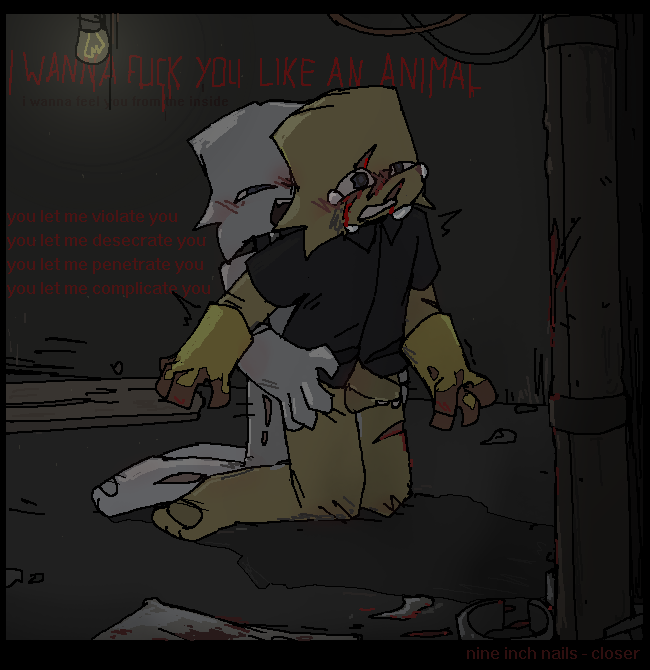 2boys 2d 2d_(artwork) anal_sex basement blood bottomless chains dirty english_text gay lube male_only nude original original_character pain rape roblox scar scar_on_face self_upload tears white_skin yawned_beef yellow_skin