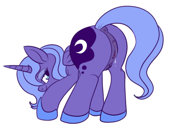 alicorn alpha_channel anus crotchboobs equine female feral friendship_is_magic horse lulubell mammal my_little_pony pony princess_luna_(mlp) pussy simple_background solo transparent_background