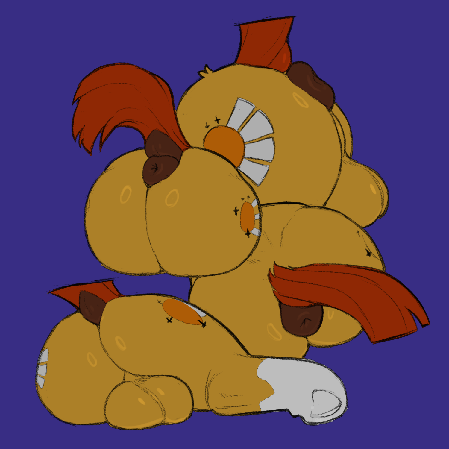 anus, ass, ass focus, balls, ballsack, blue background, cold-blooded-twilight, color, color edit, colored, colored sketch, colorshun, cutie mark, femboy, friendship is magic, gay, hasbro, male, male only, my little pony, sunburst (mlp), worshipable balls, yellow ass, yellow body