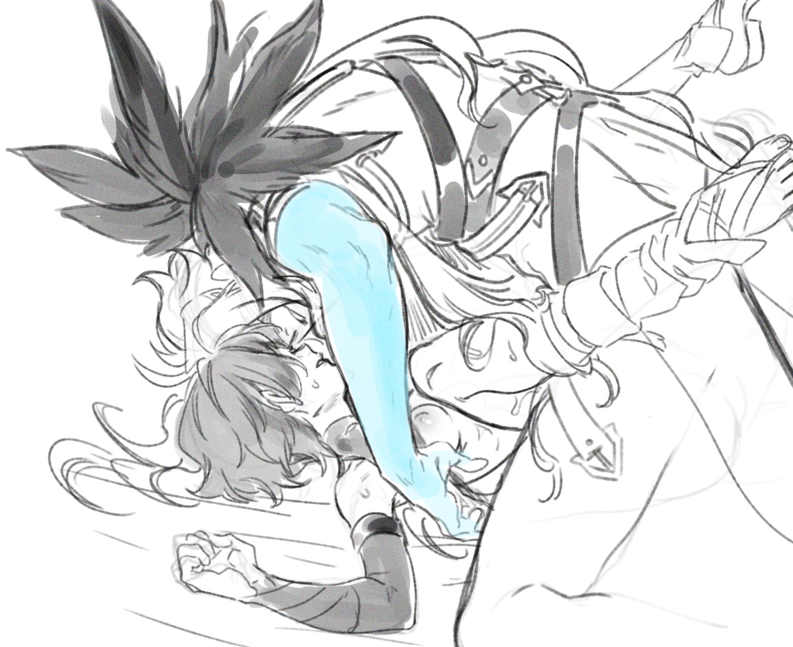 dottore (genshin impact), genshin impact, male/male, missionary position, scaramouche (genshin impact), size difference, yaoi