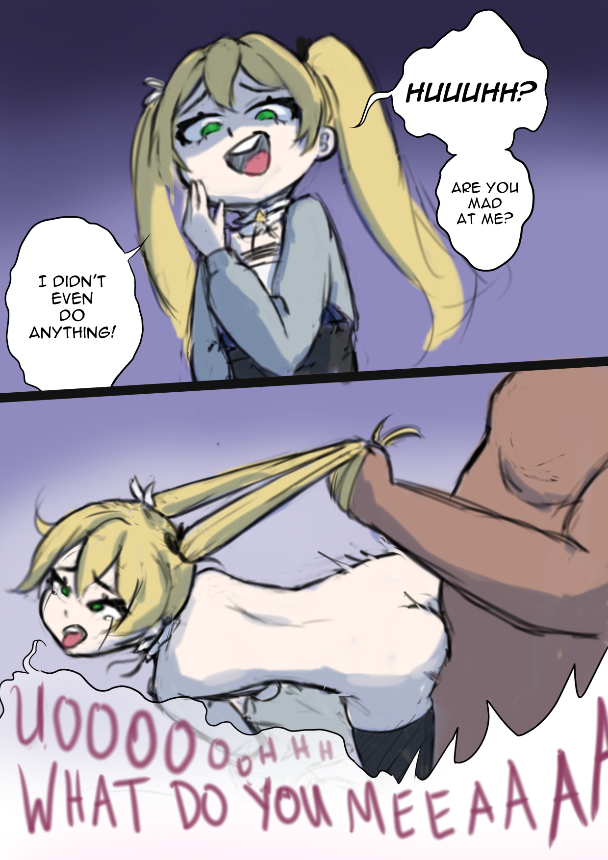 2koma, blonde hair, brat, brat taming, bratty correction, doggy style, dokibird, dokibird (1st costume), hair pull, instant loss, instant loss 2koma, sex, straight, virtual youtuber