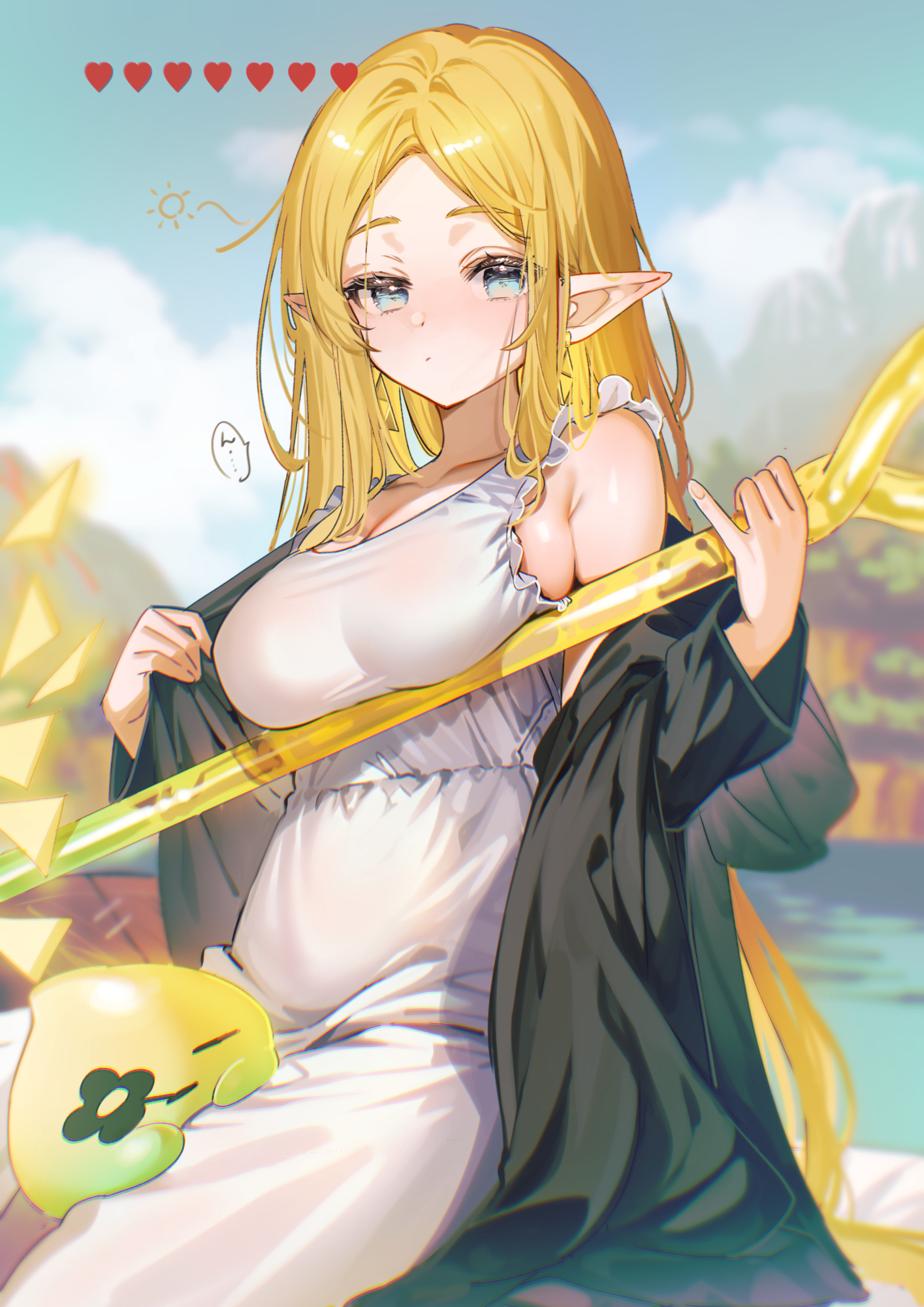 alternate costume, big breasts, echoes of wisdom, hi res, high resolution, highres, nintendo, princess zelda, shuri (84k), tagme, the legend of zelda, tri (zelda), zelda (echoes of wisdom)