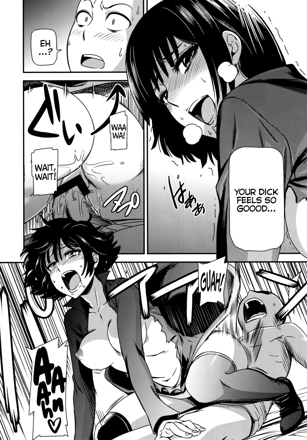 1boy, 1girls, bald, black hair, blush, boots, breasts, censored, female, fubuki (one-punch man), high heel boots, high heels, kiyosumi hurricane, large breasts, leather boots, male, nipples, one-punch man, penetration, penis, pussy, saitama, short hair, thigh boots, thigh highs, thighhighs, thighs, vaginal penetration
