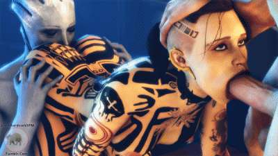 1boy, 2girls, 3d, alien, alien girl, alien/human, all fours, animated, asari, ass, ass grab, big ass, blowjob, blue background, blue skin, bottomless, breasts, brown hair, commander shepard, completely nude, dark hair, fellatio, female, group sex, hair, human, interspecies, jack (mass effect), liara t'soni, long hair, lordaardvark, male, male/female, maleshep, mass effect, mass effect 3, multiple females, multiple girls, naked, no bra, no panties, no underwear, nude, nudity, oral, oral penetration, oral sex, penis, ponytail, sex, source filmmaker, tattoo, tattoos, threesome, tied hair, topless, uncensored