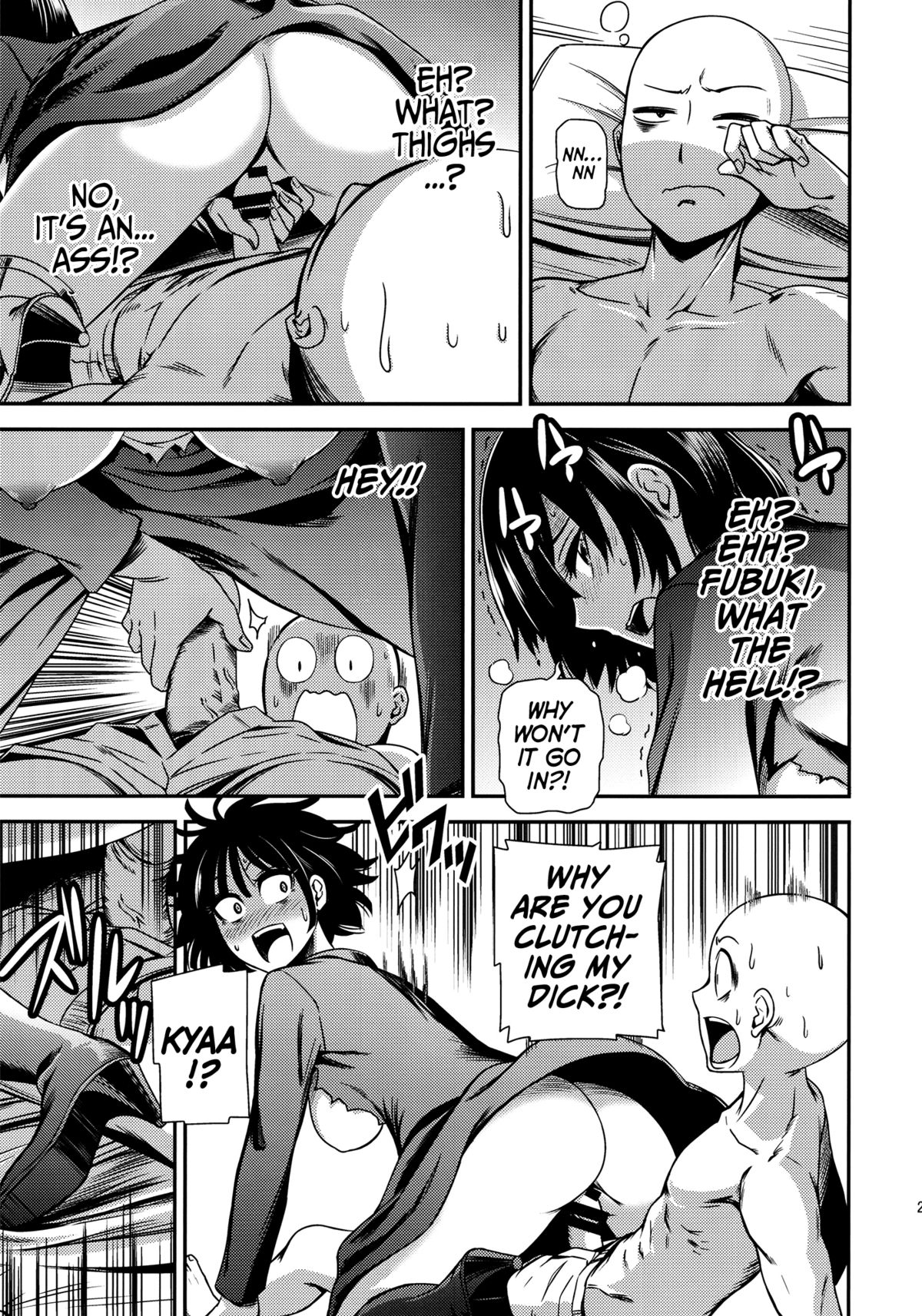1boy, 1girls, bald, black hair, blush, boots, breasts, censored, female, fubuki (one-punch man), high heel boots, high heels, kiyosumi hurricane, large breasts, leather boots, male, nipples, one-punch man, penetration, penis, pussy, saitama, short hair, surprised, thigh boots, thigh highs, thighhighs, thighs, vaginal penetration