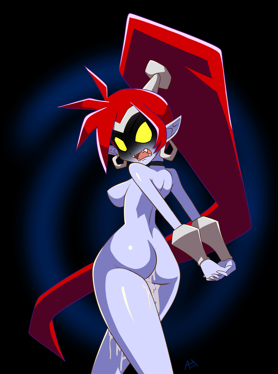 andersonicth cum nega-shantae red_hair shantae smooth_skin yellow_eyes