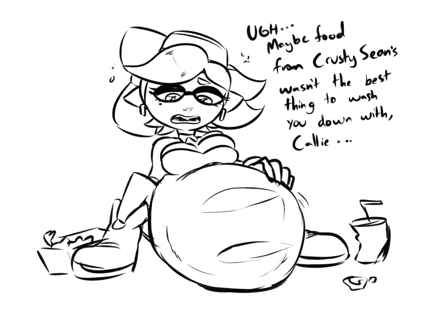 callie (splatoon), digested, digested prey, digestion, hyper, hyper belly, inkling, inkling girl, marie (splatoon), same size vore, soft vore, splatoon, splatoon (series), struggling, struggling prey, stuffing, stuffing (food), unwilling, unwilling prey, vore, vore belly