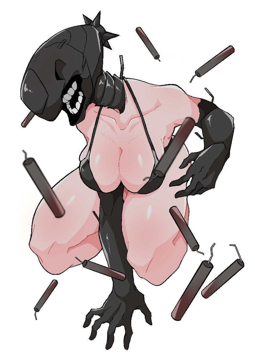 artist request, big breasts, bomb devil, bomb devil (chainsaw man), chainsaw man, cleavage, reze (chainsaw man), thick thighs