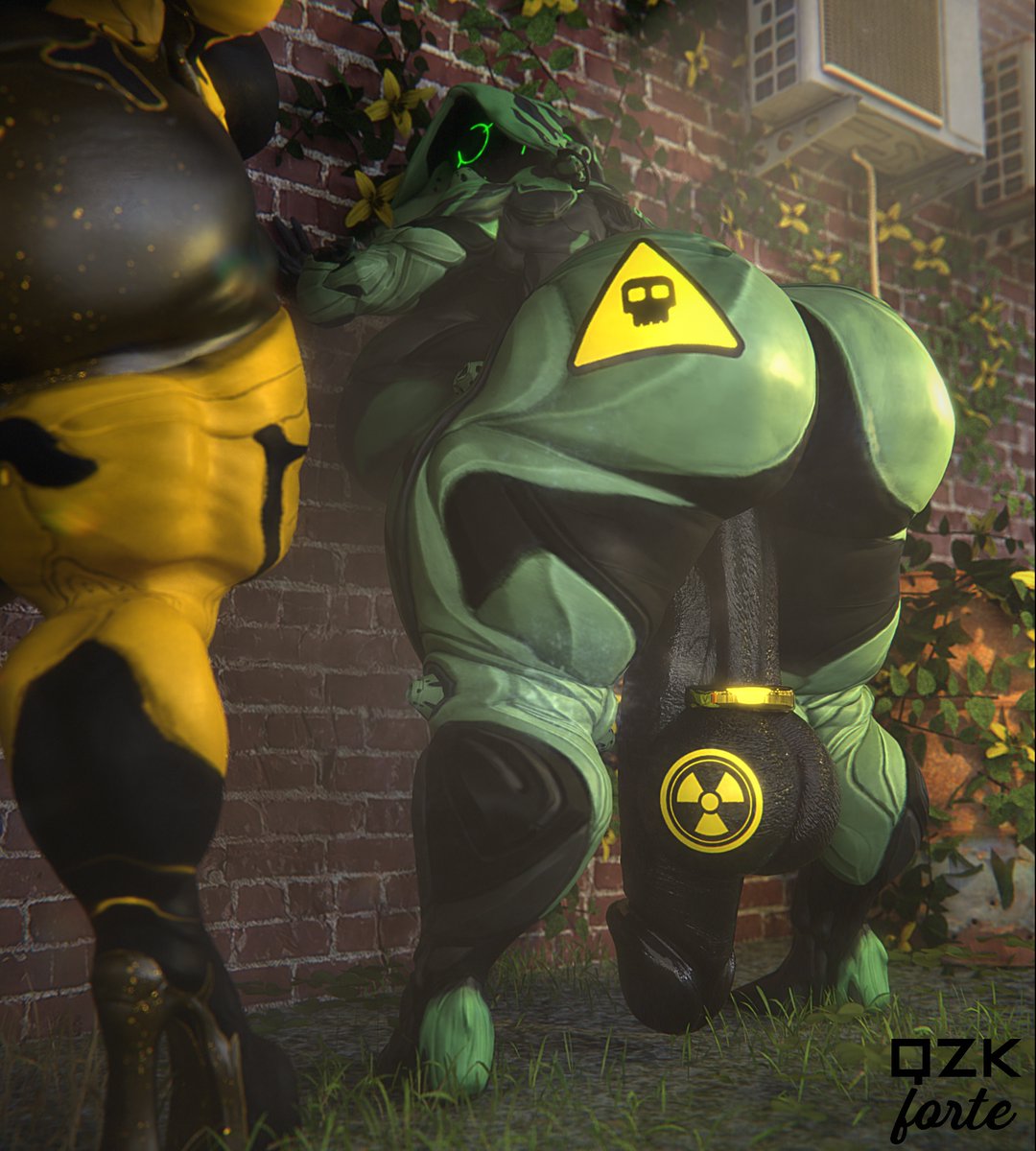 3d, ass, balls, balls stretcher, big ass, big penis, bubble ass, bubble butt, ember (warframe), futanari, huge ass, huge cock, intersex, ivara (warframe), penis, qzk forte, tagme, thick thighs, warframe, wide hips