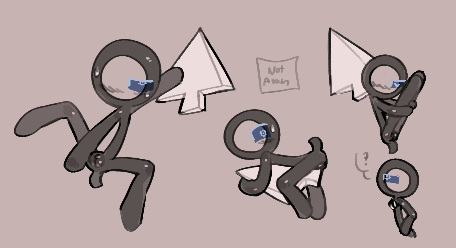 alan becker, animator vs animation, cursor, female, idk what to tag it, multiple poses, pussy, simple background, sixforfivepound, spread legs, sweat, tail, victim (animator vs animation)