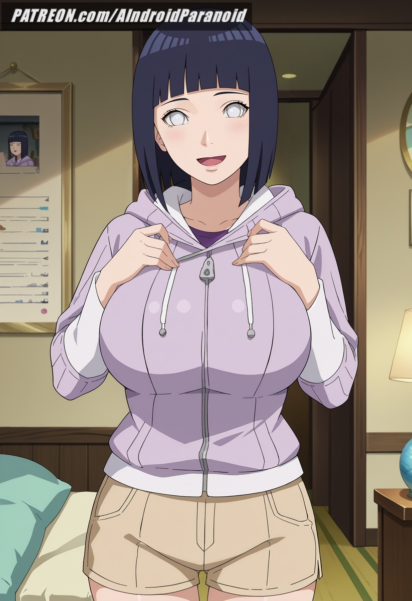 ai_generated aindroidparanoid ass big_breasts blue_hair boruto:_naruto_next_generations breasts busty byakugan curvy fat_ass female female_only hips huge_breasts hyuuga_hinata indoors large_breasts massive_breasts mature mature_female milf mommy narrow_waist naruto naruto_(classic) naruto_(series) short_hair shorts stable_diffusion voluptuous waist white_eyes wide_hips